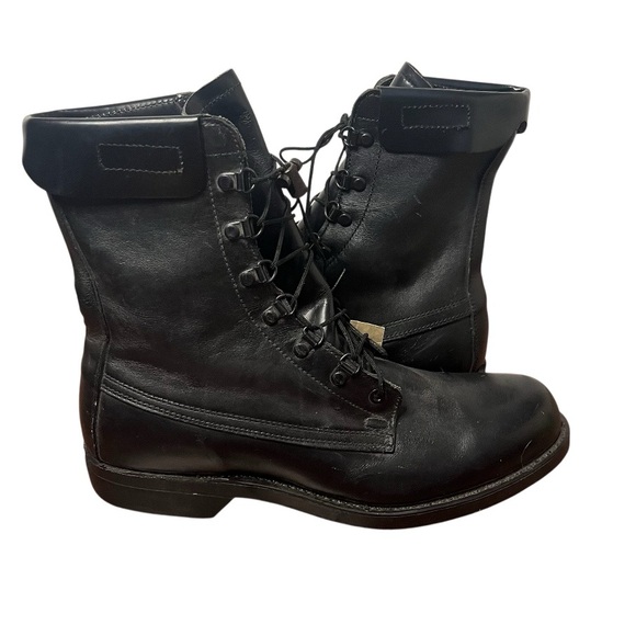 COVE SHOE CO Black Leather Military Boots Lace Up Mens Size 11 D VINTAGE 90’s